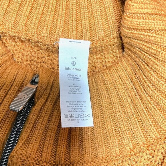 Lululemon Softer Still Wrap Spiced Bronze Size M / L Full Zip Wide Sleeve - Picture 8 of 9